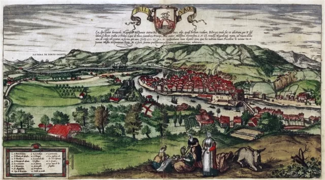 Reproduction plan ancien de Bilbao 1575