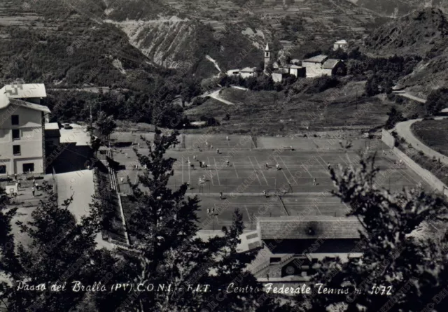 1967 BRALLO DI PREGOLA Passo CONI Fit Centro Federale Tennis Pavia Cartolina