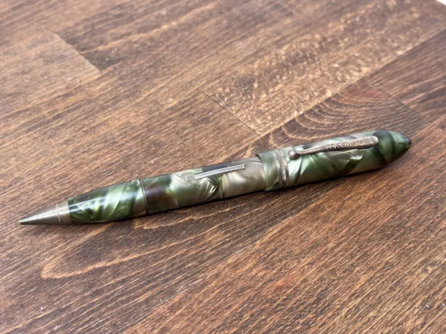 Vintage Parker Green Graphite Stonite Double Sided Fountain Pen/Pencil