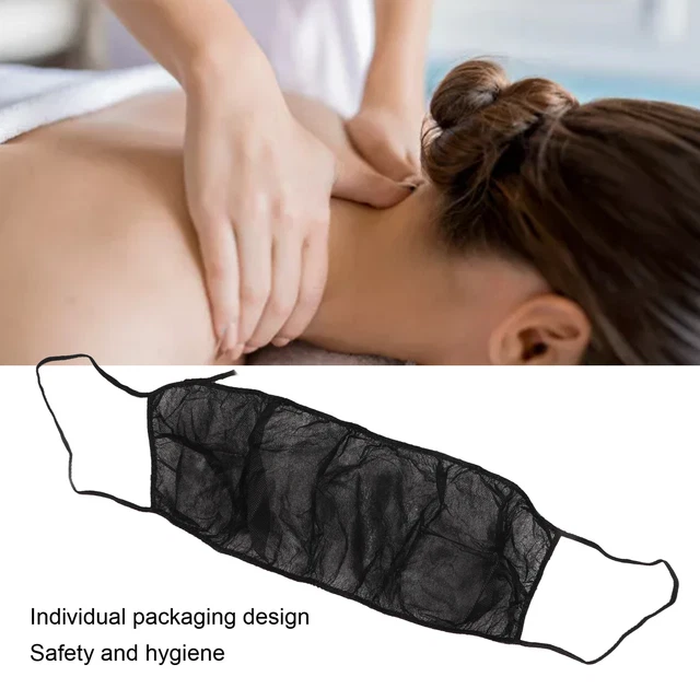 50pcs Soutiens-gorge Jetables Noir Soutien-gorge Jetable Doux Respirant Spa Top