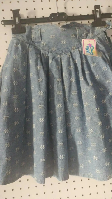 Gonna Vintage Bimba della IANA in tessuto jeans lavorato tg 30 ( 5/6 anni