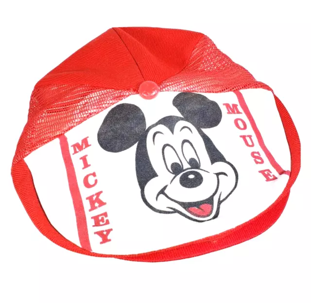VINTAGE WALT DISNEY Mickey Mouse Gatsby Newsboy Red Hat - USA Made $19. ...