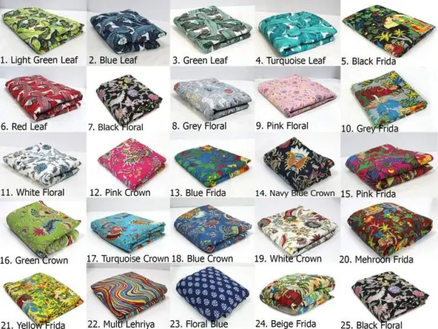 Indien Pure Coton Floral Écran Imprimé Couture Tissu Matière Artisanat Par Yard