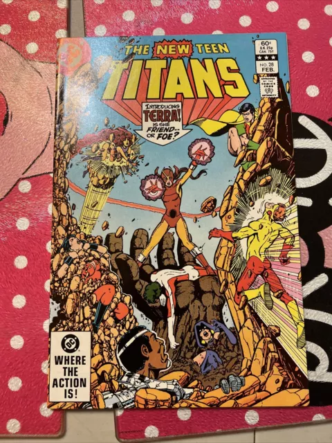 NEW TEEN TITANS #28 George Perez art, Direct, DC Comics 1983