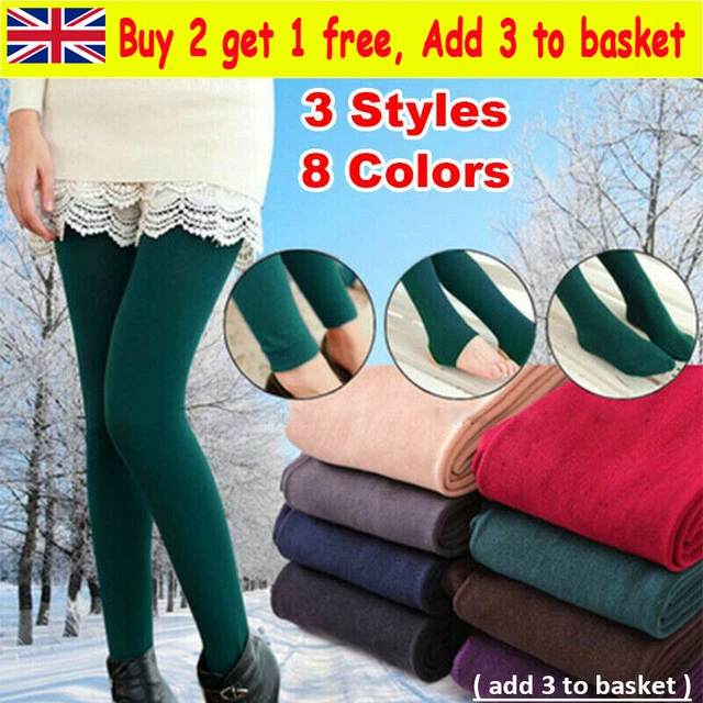 Collant Pantql da donna inverno caldo foderati in pile spesso termici full foot