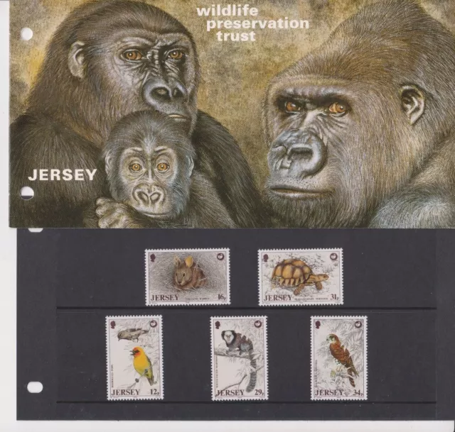 Jersey Presentation Pack 1988 Wildlife Preservation Trust Stamp Set