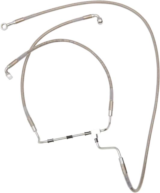 NEW Drag Specialties 1741-3993 Extended Length Stainless Steel Brake Line Kits