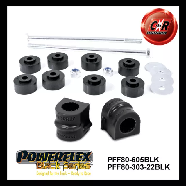 Powerflex Black Frt Sortie Arb Mnts + Frt Arb Mnt Moyeu 22mm Pour Manta B 82-88