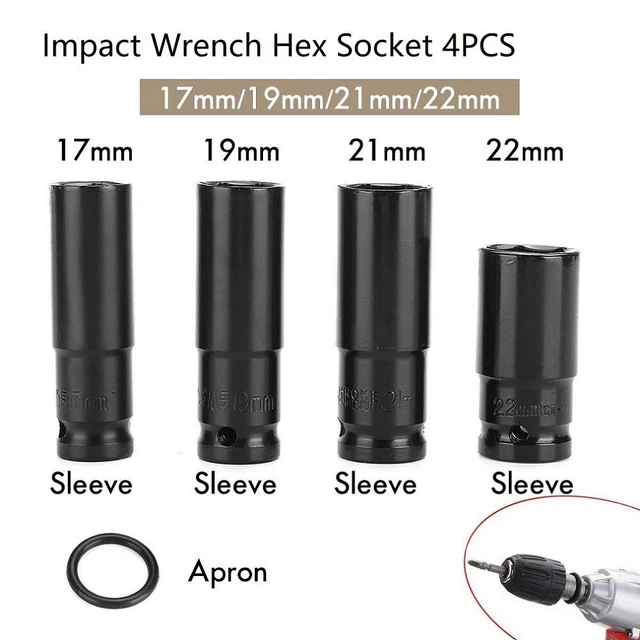 17-22mm Électrique Impact Clé Douille Hexagonale Tête Set Dureté Et