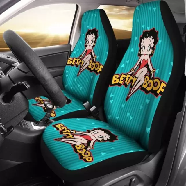 Betty Boop Hearts Car Seat Covers - Vintage Car Seat Covers (set of 2)