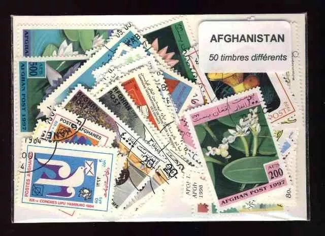 Afghanistan 50 timbres différents oblitérés used