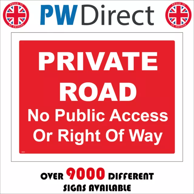 Ve429 Private Road No Public Access Or Right Of Way Sign Residents Vehicles