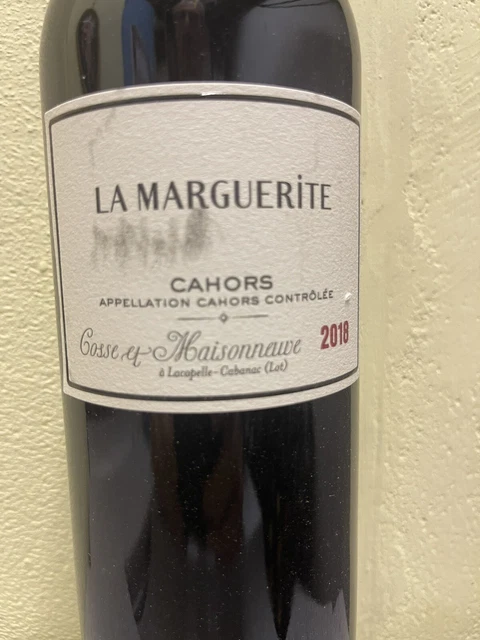 La Marguerite 2018 du duo Cosse Maisonneuve à Cahors 4 dispos. cuvée de prestige