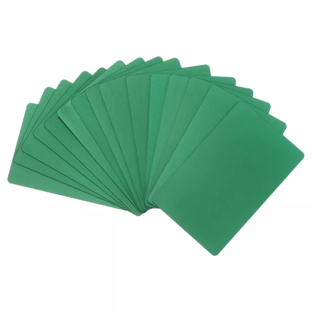 15Pcs Anodized Aluminum Business Card 0.8mm Laser Engrave Name Card Blanks Green