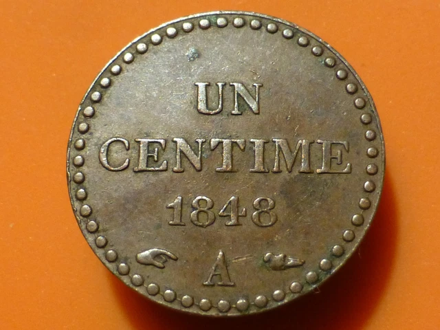 Un Centime - Dupre - 1848 A - Recherchee & Qualite Ttb !