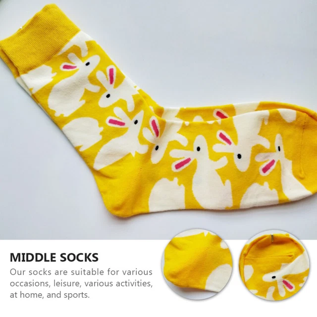 2 Pairs Chaussettes Fantaisie Chaussettes Confortables Pour Femmes 3