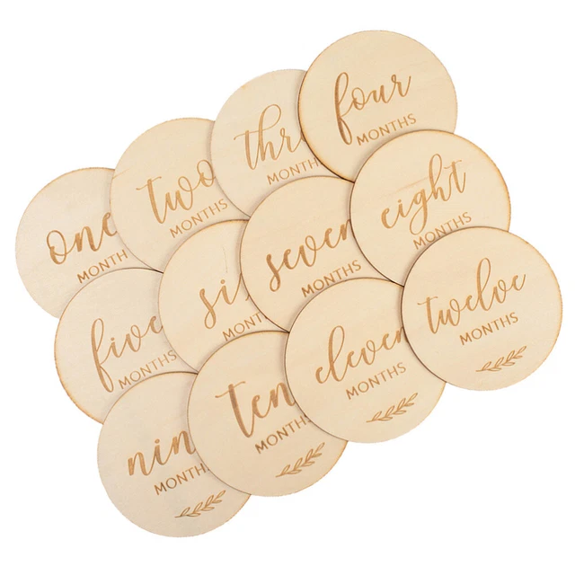 YOYIAG 8 Dischi In Legno Per Le Pietre Miliari Del Bambino – Regalo Originale Per Baby Shower E Primo Anno