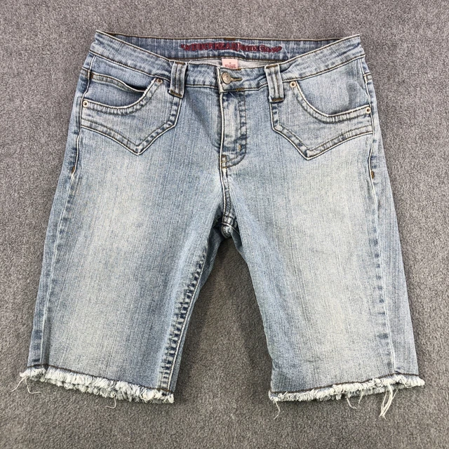 Duck Head Womens Denim Bermuda Walking Shorts Cut Off Size 11 Meas 35x11