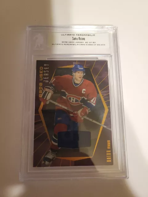 2000-01 NHL BAP ITG Ultimate Saku Koivu Game Used Stick #ed 20/80