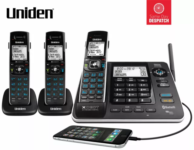 Uniden Xdect 8355+2 Digital Cordless Phone Bluetooth Power Failure Backup