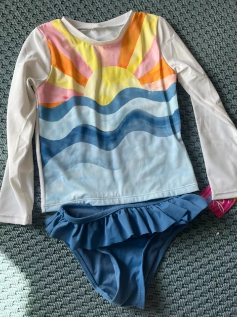 Girls Two Piece Swimwear By Sol Swim BNWT Age 5 Years UPF50 Protection