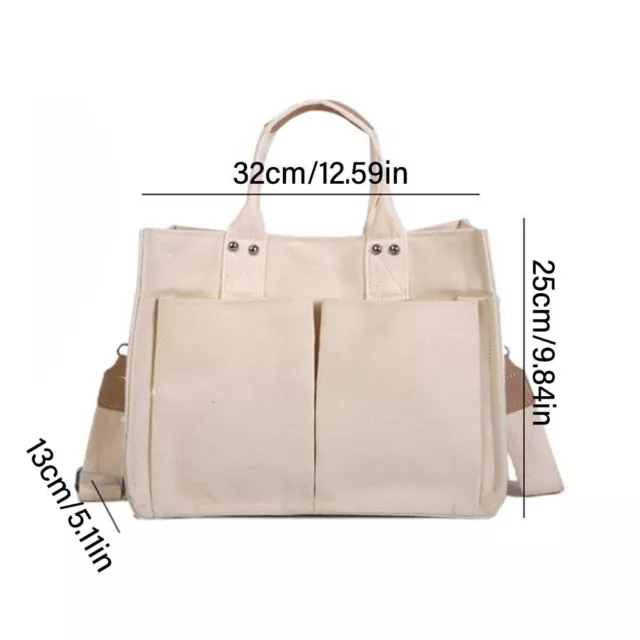 SHOPPER SHOULDER BAGS Multi Pockets Crossbody Bag Tote Handbag Student ...