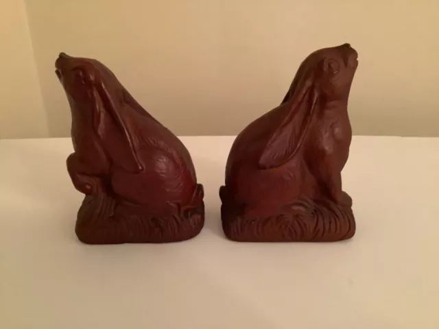 Andrea by Sadek Brown Floppy Ear Rabbit Bunny Bookends Figurines