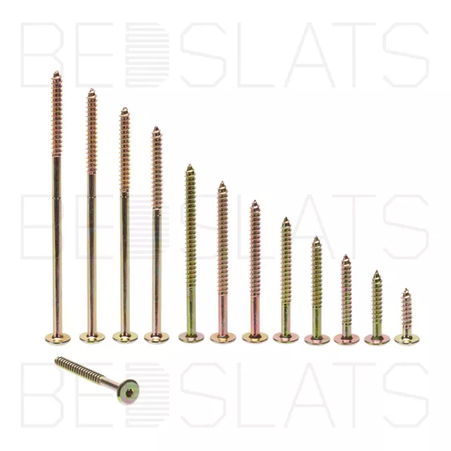 Flat Head Hex Drive Furniture Screws for Wood, Timber, Beds, Cabinets, Cots