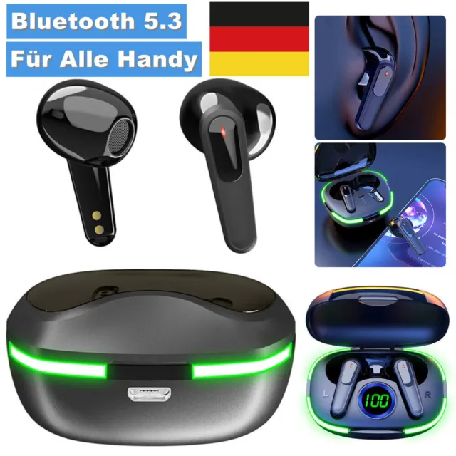 Bluetooth-5.3 Kopfhörer Kabellos, TWS Headset,Sport In-Ear,Für-IPhone-Android~