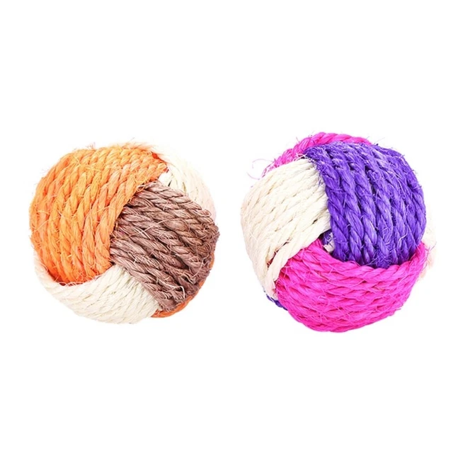 Cat Scratcher Toy Ball Sisal Ball Cat Toy Kitten Ball Toy For Indoor Cats