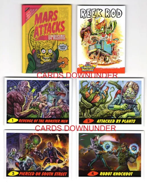 2020 TOPPS MARS ATTACKS UPRISING 5 PROMO PREVIEW CARD RETRO 60's SAMPLE WAX PACK