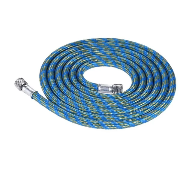 Manguera de aerógrafo trenzada de nailon conexión a aire azul manguera accesorios