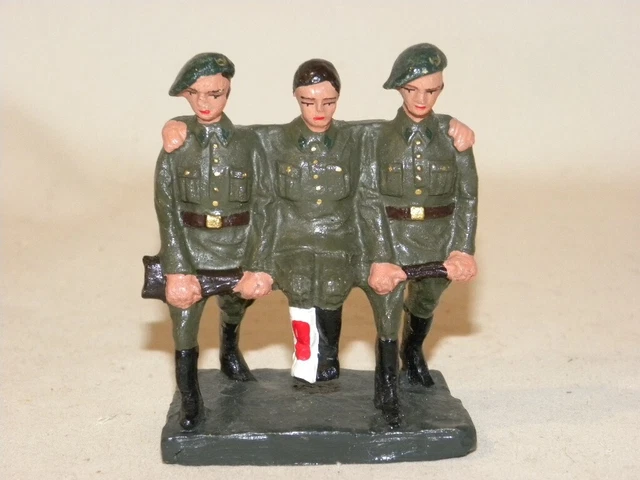 Elastolin - Figura 9 soldats et 1 porte drapeau - 1930-1939