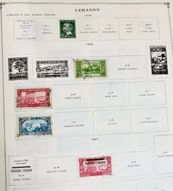 Lebanon stamps collection from 1924