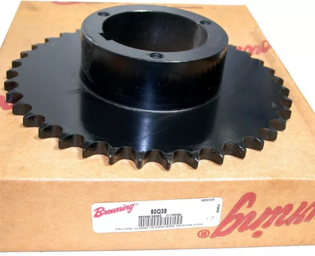 Browning 50 Pitch Hardened Teeth 39 Teeth 1 Strand Roller Chain Sprocket 50Q39