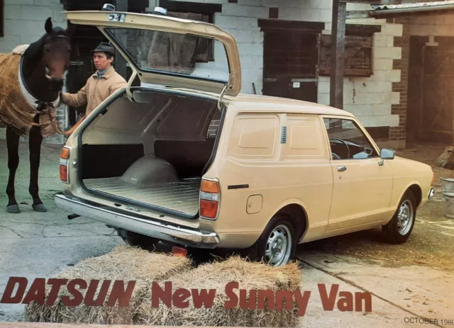 1981 DATSUN SUNNY VAN car sales brochure. Catalogue / prospekt Nissan depliant