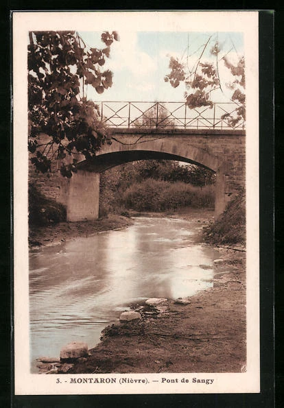 CPA Montaron, Pont de Sangy