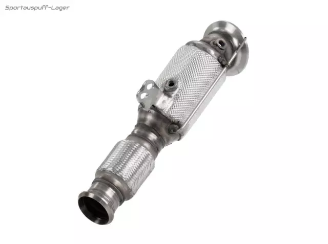 HJS Edelstahl Ø80mm Downpipe mit Kat BMW 5er G30 G31 540i für Modelle mit OPF