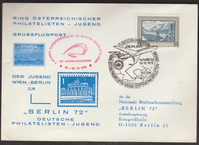 1 schöne Österreichischer Sonderbrief, Mit Grussflugpost, gelaufen