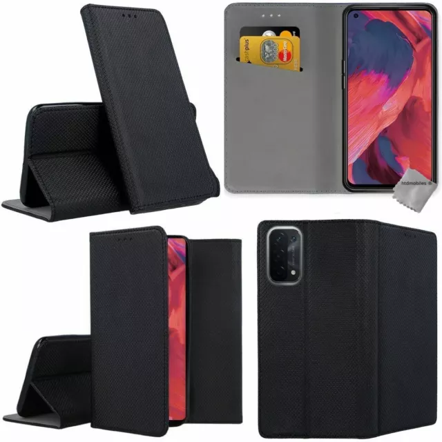 Housse etui coque pochette portefeuille pour Oppo A54 5G / A74 5G + film ecran