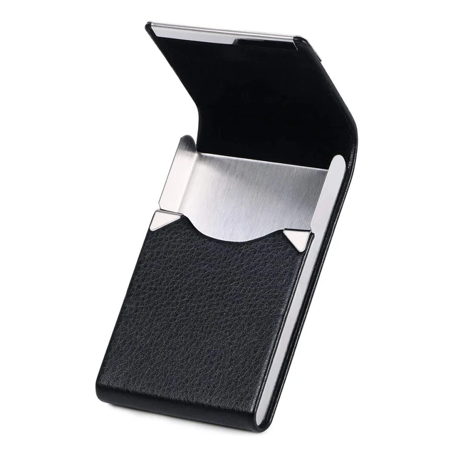 Porte-cartes Avec Clip Argent Et Cuir – Modèle EB-DC – Neuf Avec étiquettes