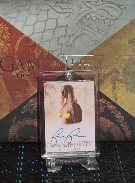 Game Of Thrones GOT Emilia Clarke As Daenerys Targaryen Nude Facsimile Auto