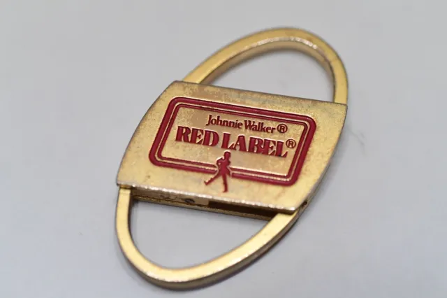 Vintage Johnnie Walker Red Label Old Scotch Whisky Advertising Keychain Key Ring