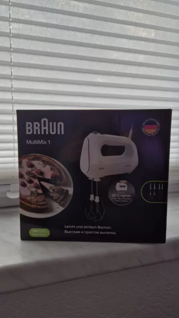 Braun Handmixer / Handrührgerät MultiMix 1 - HM 1010 WH - 400 W - weiß