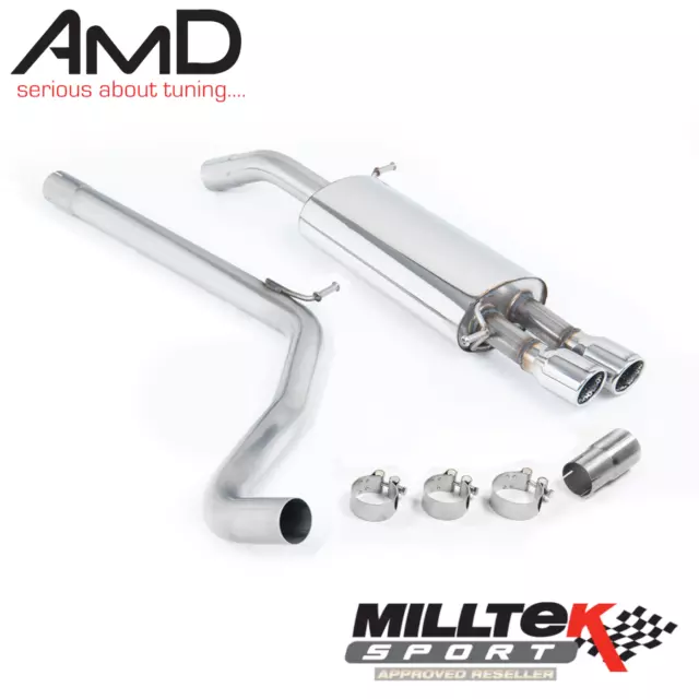 Milltek VW Polo GTi 1.8T Exhaust System Cat Back Non Resonated SSXVW108 9N Polo