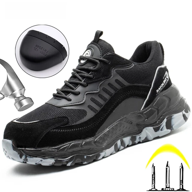 Men's M530 Genuine Leather Safety Toe Cap Work Shoes - Anti-Shock & Slip Resistant (Multiple Sizes)