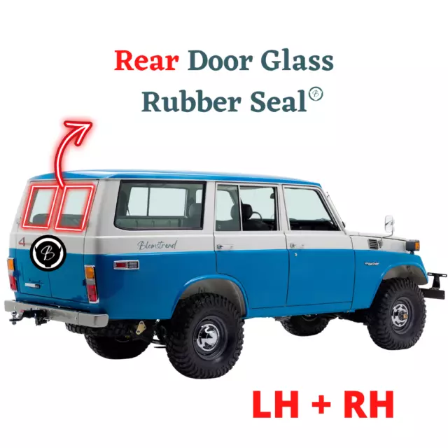 Coppia di guarnizioni in gomma per porte posteriori Toyota Land Cruiser...
