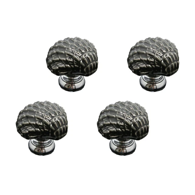 4 Pcs Ceramic Drawer Knobs Armoire Wardrobe Cabinet Bookcase 4