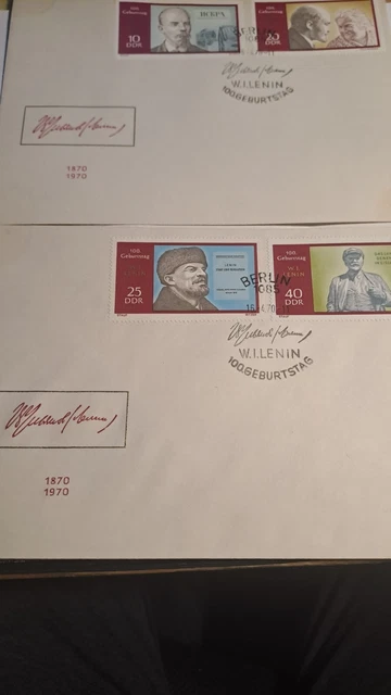 Briefmarkensammler 2xErsttagsbriefe 100 Jahre Lenin   16.04.1970