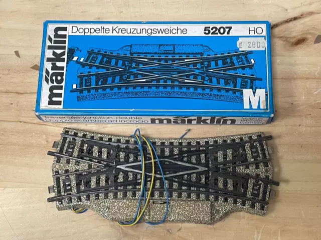 Märklin 5207 Märklin H0 M-Gleis elektrisches Doppelte Kreuzungsweiche